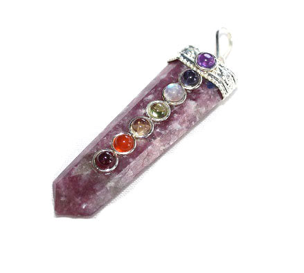 Flat Chakra Pendant - Lepidolite Flat Chakra Pendant - Lepidolite